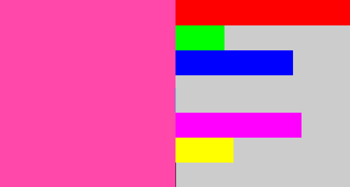 Hex color #ff48aa - barbie pink