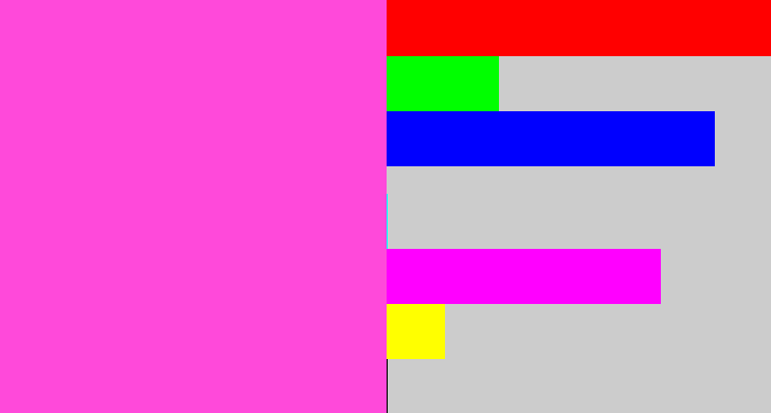 Hex color #ff49da - candy pink
