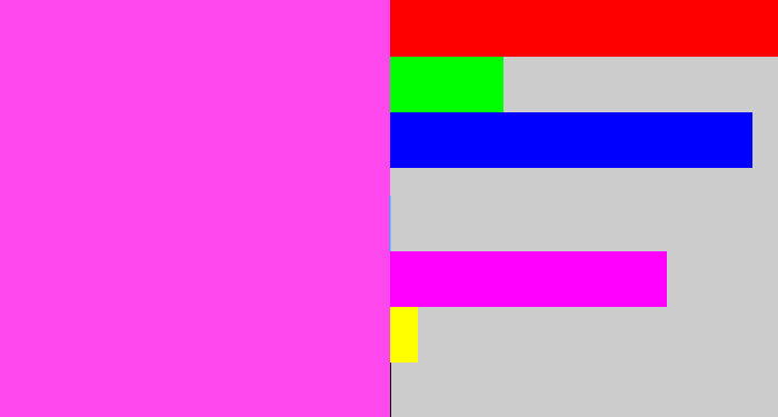 Hex color #ff49ee - light magenta