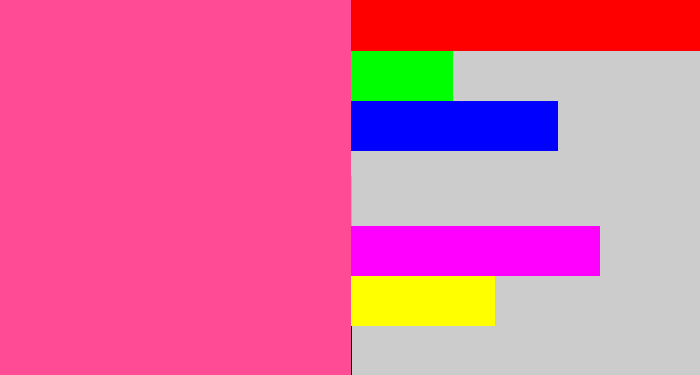 Hex color #ff4b96 - barbie pink
