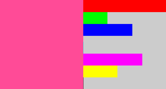 Hex color #ff4b97 - barbie pink
