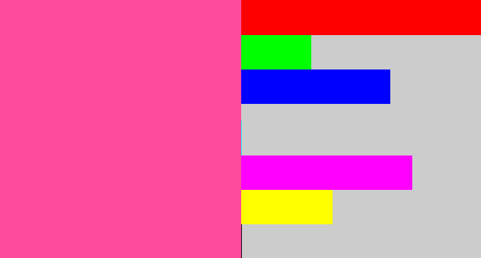 Hex color #ff4b9d - barbie pink