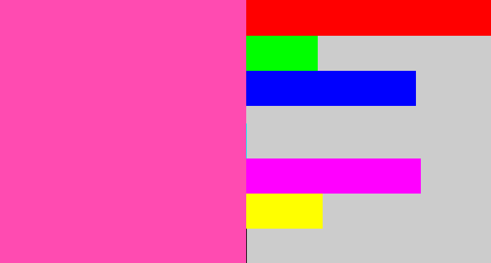 Hex color #ff4bb1 - barbie pink