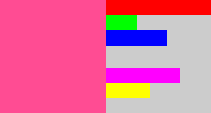 Hex color #ff4c93 - barbie pink