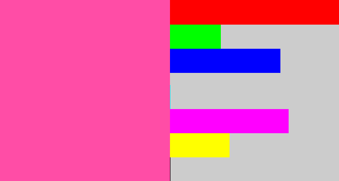 Hex color #ff4da6 - barbie pink