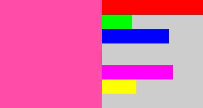 Hex color #ff4da8 - barbie pink
