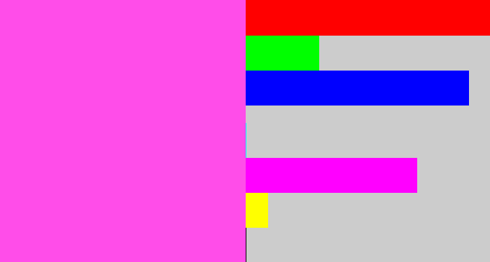 Hex color #ff4de9 - candy pink