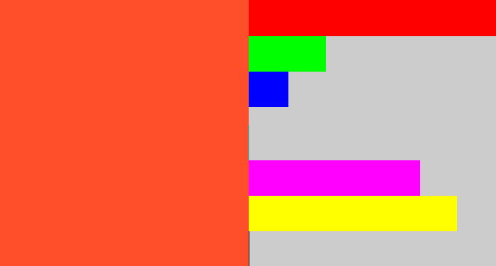 Hex color #ff4e2a - orangey red