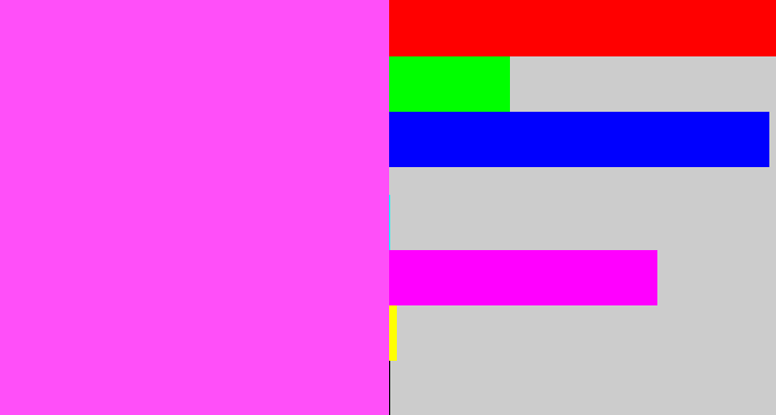 Hex color #ff4ff9 - violet pink