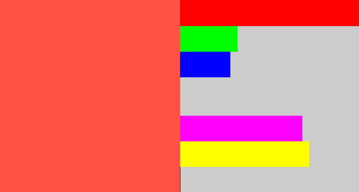 Hex color #ff5247 - light red