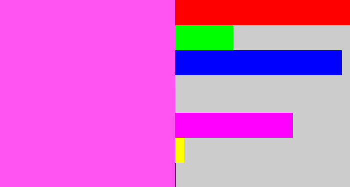 Hex color #ff53f2 - light magenta
