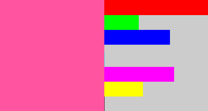 Hex color #ff55a0 - barbie pink