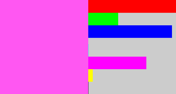 Hex color #ff57f2 - light magenta