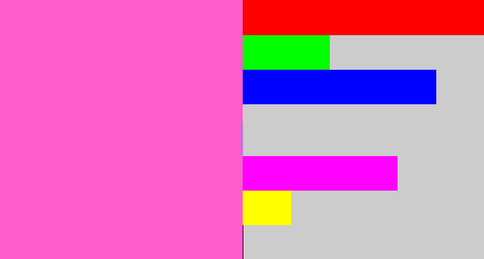 Hex color #ff5ccc - bubblegum