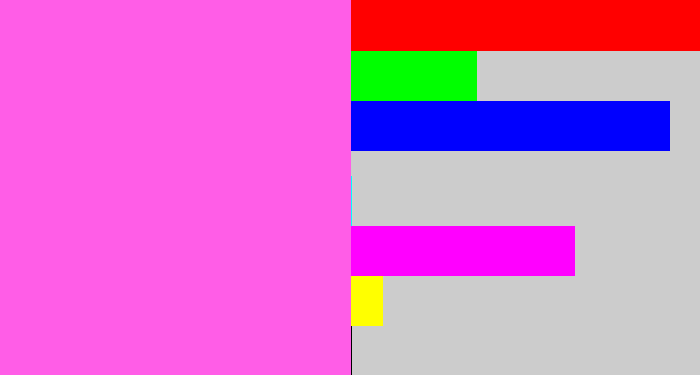 Hex color #ff5de7 - candy pink