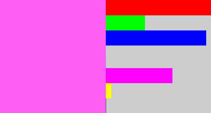 Hex color #ff5ef2 - light magenta
