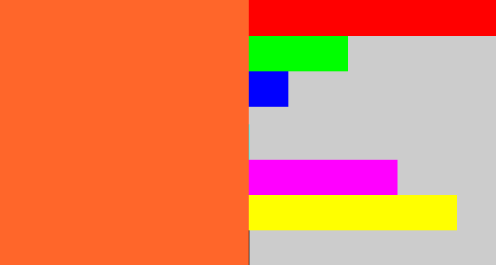 Hex color #ff662a - reddish orange