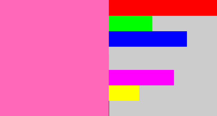 Hex color #ff67b8 - bubblegum
