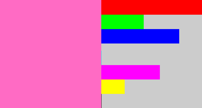 Hex color #ff6bc4 - bubblegum