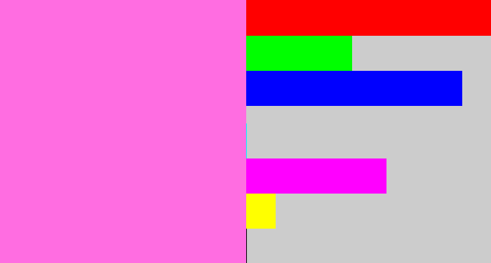 Hex color #ff6de1 - candy pink