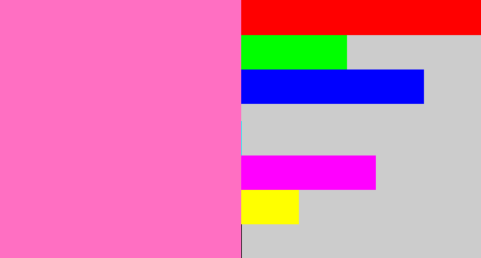 Hex color #ff6fc2 - bubblegum