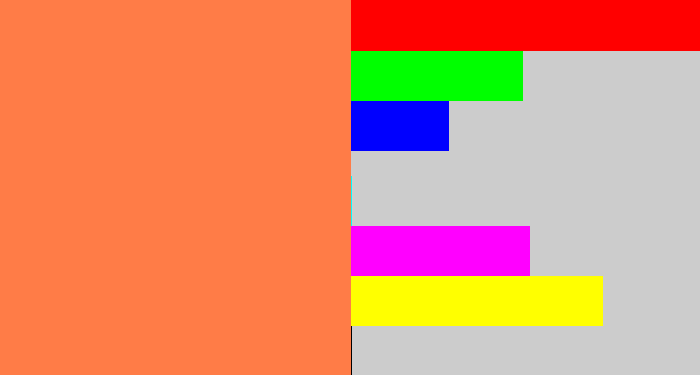 Hex color #ff7c47 - orangish