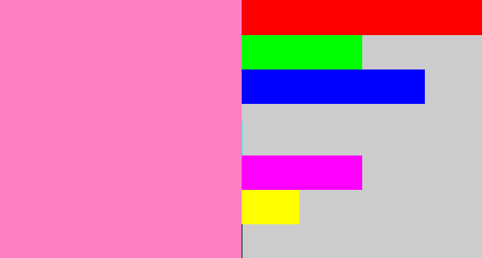 Hex color #ff7fc3 - pink