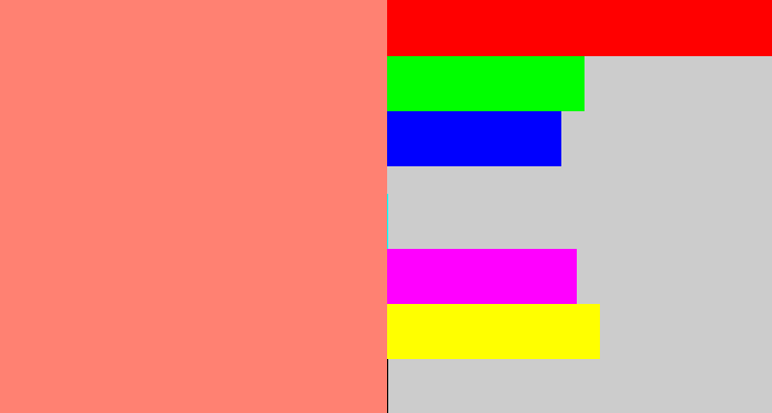 Hex color #ff8172 - salmon
