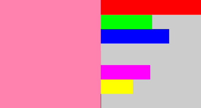 Hex color #ff82ae - pinky