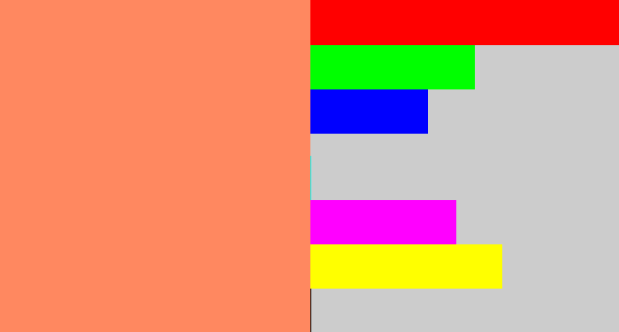 Hex color #ff8860 - salmon