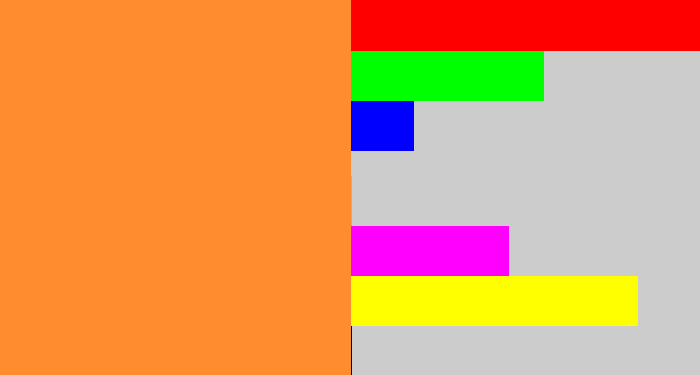 Hex color #ff8c2e - dusty orange