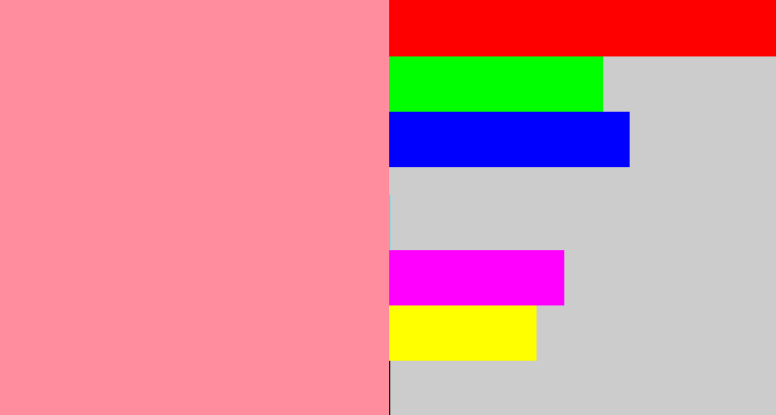 Hex color #ff8d9d - rosa