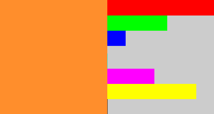 Hex color #ff8e2c - dusty orange