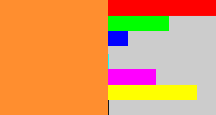 Hex color #ff8e2f - dusty orange