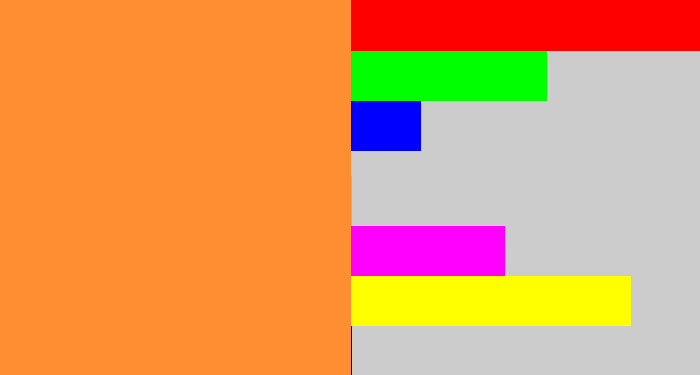 Hex color #ff8e33 - dusty orange