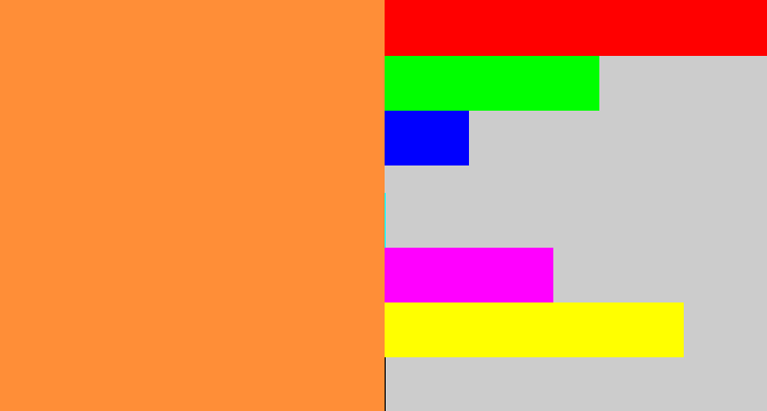 Hex color #ff8e37 - orangeish