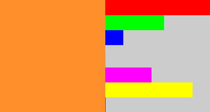 Hex color #ff8f2b - mango