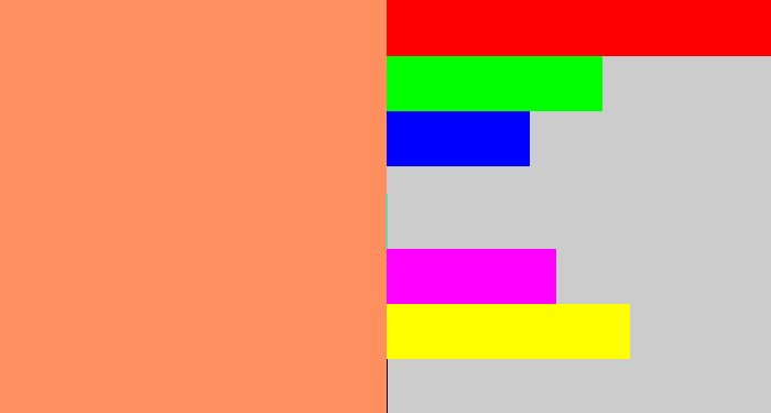 Hex color #ff8f5e - pastel orange