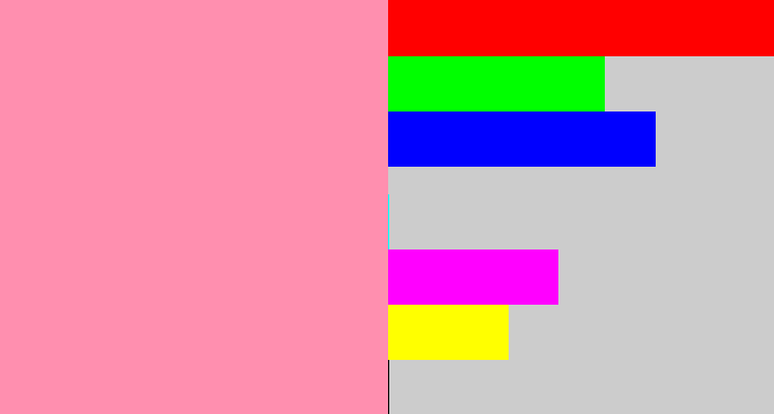 Hex color #ff8faf - pinky