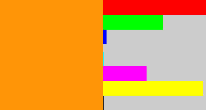Hex color #ff9507 - tangerine