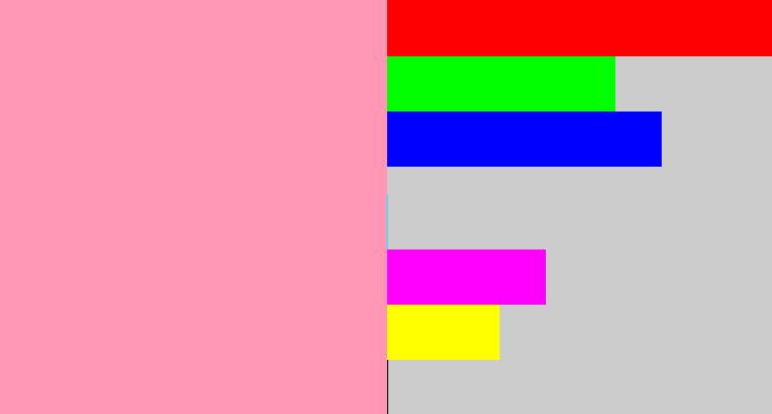 Hex color #ff96b6 - pinky