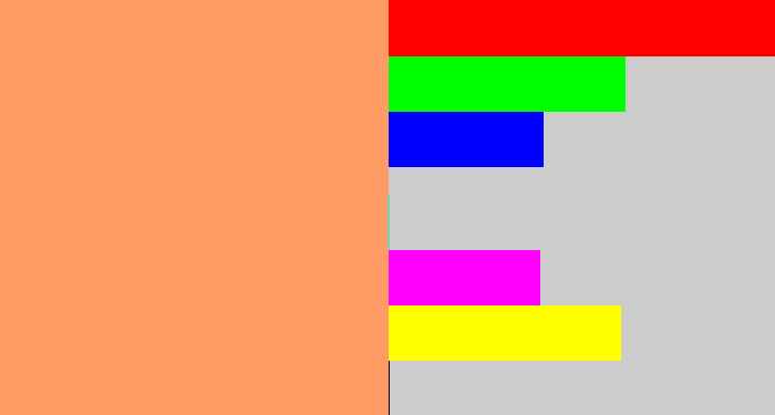 Hex color #ff9b65 - pale orange