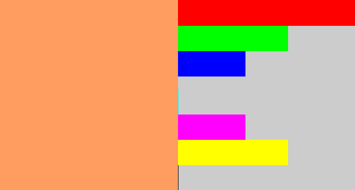 Hex color #ff9d61 - pale orange