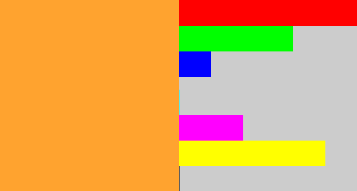 Hex color #ffa32f - mango