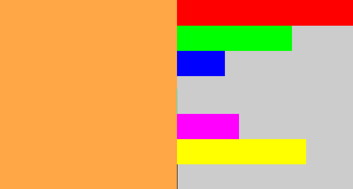 Hex color #ffa646 - light orange