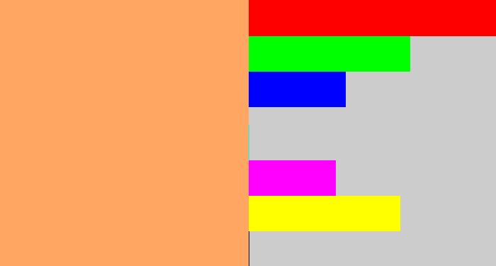 Hex color #ffa663 - pale orange
