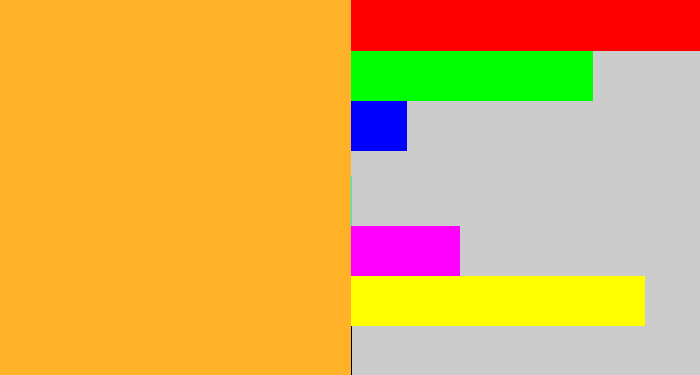 Hex color #ffb128 - mango