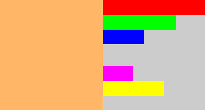 Hex color #ffb667 - apricot