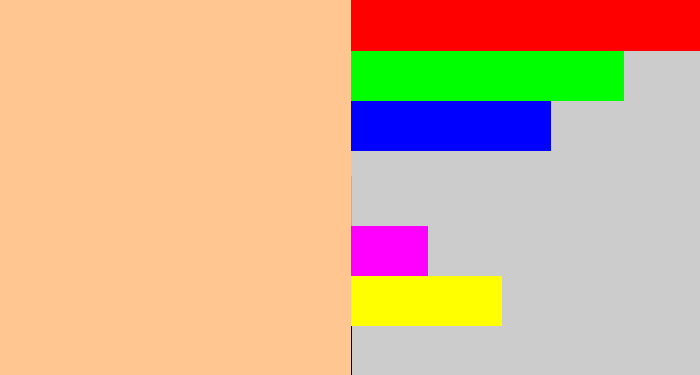 Hex color #ffc691 - pale salmon