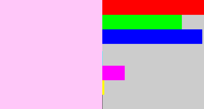 Hex color #ffc7f9 - pale mauve